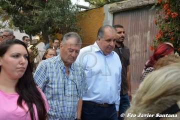 Santa Bárbara luce manto nuevo en la procesión de Lomo Catela (Foto Francisco Javier Santana)